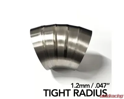 Ticon Industries 2.5in 90 Degree 1.26D Tight Radius 1.2mm/.047in Wall Titanium Pie Cuts - 10 pack - 141-06350-1314