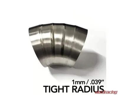 Ticon Industries 3.5in Dia 1D Tight Radius 45Deg Bend 1mm/.039in Pre Welded Titanium Pie Cut - 5pk - 141-08920-1313