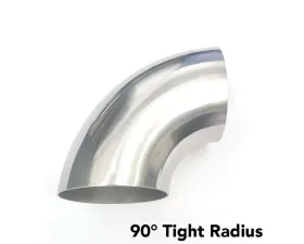 Ticon Industries 1.38in Diameter 90 Degree 1.1D 1mm/.039in Titanium Elbow - No Leg