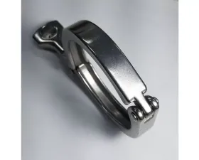 Ticon Industries 2.5in Stainless Steel Tri-Clover Clamp Heavy Duty Single Pin w/Silicone Gasket