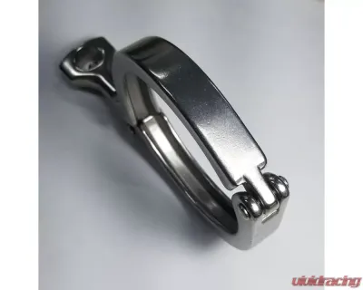 Ticon Industries 2.5in Stainless Steel Tri-Clover Clamp Heavy Duty Single Pin w/Silicone Gasket - 119-06300-0100