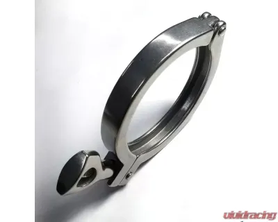 Ticon Industries 2.5in Stainless Steel Tri-Clover Clamp Heavy Duty Single Pin w/Silicone Gasket - 119-06300-0100