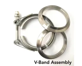 Ticon Industries 2.5in Titanium V-Band Clamp Assembly (2 Flanges/1 Clamp)