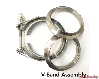 Ticon Industries 5in Titanium V-Band Clamp Assembly (2 Flanges/1 Clamp) - 103-12710-0002