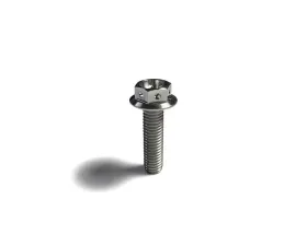 Ticon Industries Titanium Bolt Flanged M8x15x1.25TP 12mm 6pt Head Drilled