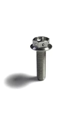 Ticon Industries Titanium Bolt Flanged M5x20x.8TP 8mm 6pt Head Drilled                                     - 126-00312-0520 - Image 2