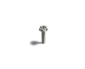 Ticon Industries Titanium Bolt Flanged M6x10x1TP 10mm 6pt Head Drilled