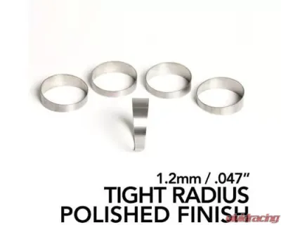 Ticon Industries 2.5in Pie Cut 1.26D Tight Radius 1.2mm/.047in (5 Pack) - POLISHED - 109-06301-2014