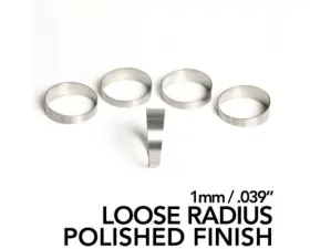 Ticon Industries 2.0in 45 Degree 2D CLR 1mm/.039in Wall Polished Titanium Pie Cuts - 5pk