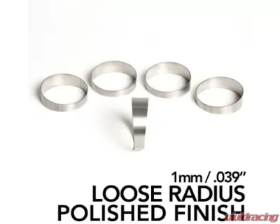 Ticon Industries 2.0in 45 Degree 2D CLR 1mm/.039in Wall Polished Titanium Pie Cuts - 5pk - 109-05001-2003