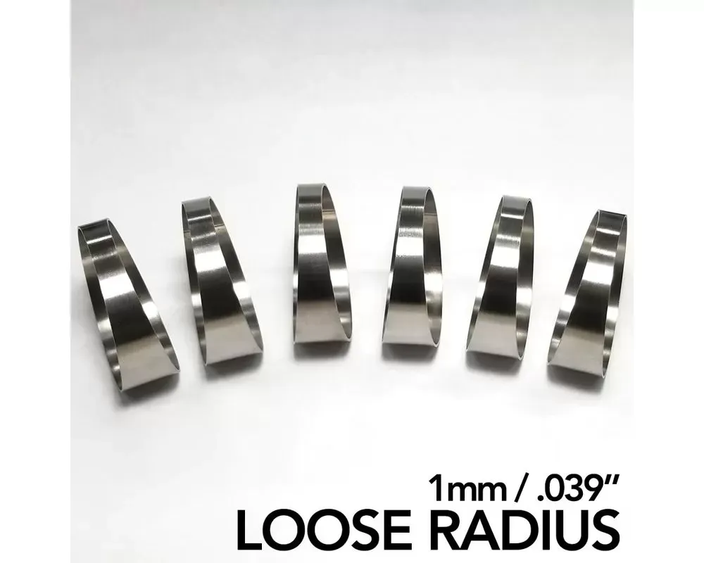 Ticon Industries 1.75in 7.5 Degree 2.63in CLR Loose Radius 1mm Wall Titanium Pie Cuts - 6pk - 109-04502-0003