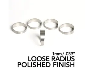 Ticon Industries 1.75in 45 Degree 2.3D CLR 1mm/.039in Wall Polished Titanium Pie Cuts - 5pk