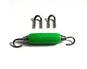 Ticon Industries Green Silicone Titanium Spring Tab and Spring Kit (2 Tabs/1 Spring) - Single Kit
