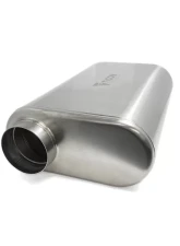 Ticon Industries 17in Overall Length 2.5in Thin Oval Titanium Muffler - 2.5in Center In/Offset Out                                     - 116-06323-0210 - Image 3