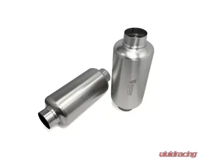 Ticon Industries 17in OAL 4.0in In/Out Ultralight Titanium Muffler - 116-10223-0000