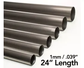 Ticon Industries 1-7/8in Diameter x 24.0in Length 1mm/.039in Wall Thickness Titanium Tube