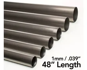 Ticon Industries 1-7/8in Diameter x 48in Length 1mm/.039in Wall Thickness Titanium Tube
