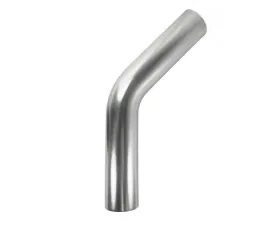 Ticon Industries Al Mandrel Bend 45 Degree: 1 Aluminum 6061 45 Degree Mandrel Bend - 1.5D Radius