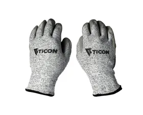 Ticon Industries Merchandise: Fabrication Basics Nitrile Coated Anti-Cut 5/Abrasion Resistant Gloves 1 Pair Large  Size 9