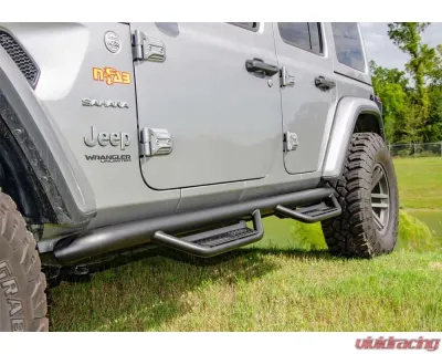 N-Fab Podium LG and SS Steps Textured Black Jeep Wrangler JL 4-Door - HPJ1866-TX