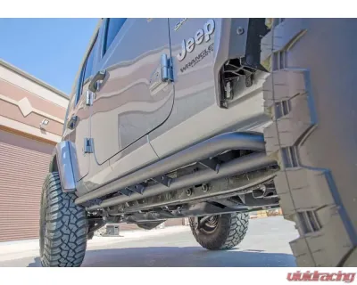 N-Fab Textured Black RKR Rails Step Systems Jeep Gladiator 2020-2024 - J194TRKR