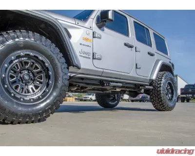 N-Fab RKR Step System Cab Length Textured Black Jeep Wrangler 18-24 - J184RKRS4