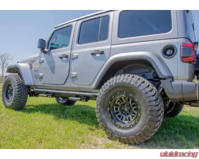 N-Fab RKR Step System Cab Length Textured Black Jeep Wrangler 18-24 - J184RKRS4