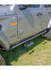 N-Fab RKR Step System Cab Length Textured Black Jeep Wrangler 18-24                                     - J184RKRS4 - Image 7