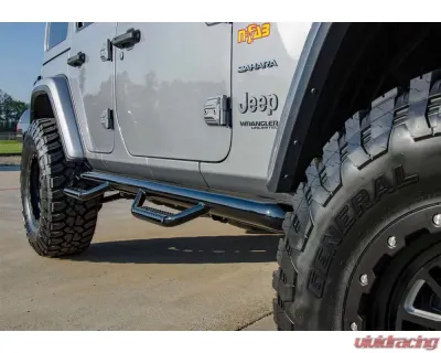 N-Fab Nerf Step Wheel 2 Wheel Gloss Black Jeep Wrangler 18-24 - J1866-GB