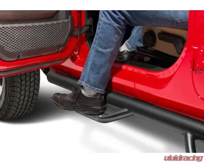 N-Fab Nerf Step Wheel 2 Wheel Textured Black Jeep Wrangler 18-24 - J1866