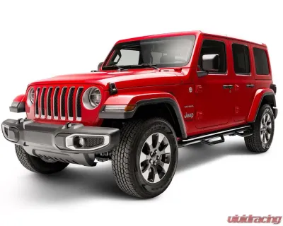 N-Fab Nerf Step Wheel 2 Wheel Gloss Black Jeep Wrangler 18-24 - J1866-GB