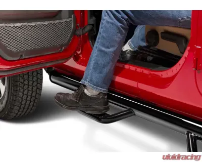 N-Fab Nerf Step Wheel 2 Wheel Gloss Black Jeep Wrangler 18-24 - J1866-GB