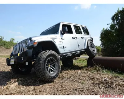 N-Fab Textured Black Trail Slider Steps Jeep Wrangler JL 4 Door SUV 2018-2024 - TSJ184-TX