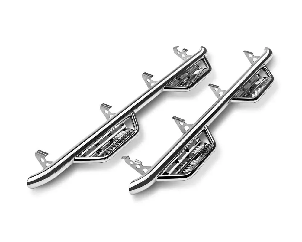 N-Fab Podium Step System SS Cab Length Polished Stainless Steel Chevrolet Silverado 2500 | 3500 Crew Cab 2017-2019 - HPC1775CC-SS
