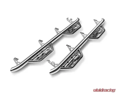 N-Fab Polished Stainless Podium SS Ford F-250 | F-350 Super Duty SuperCab All Beds 2017-2025 - HPF1777QC-SS
