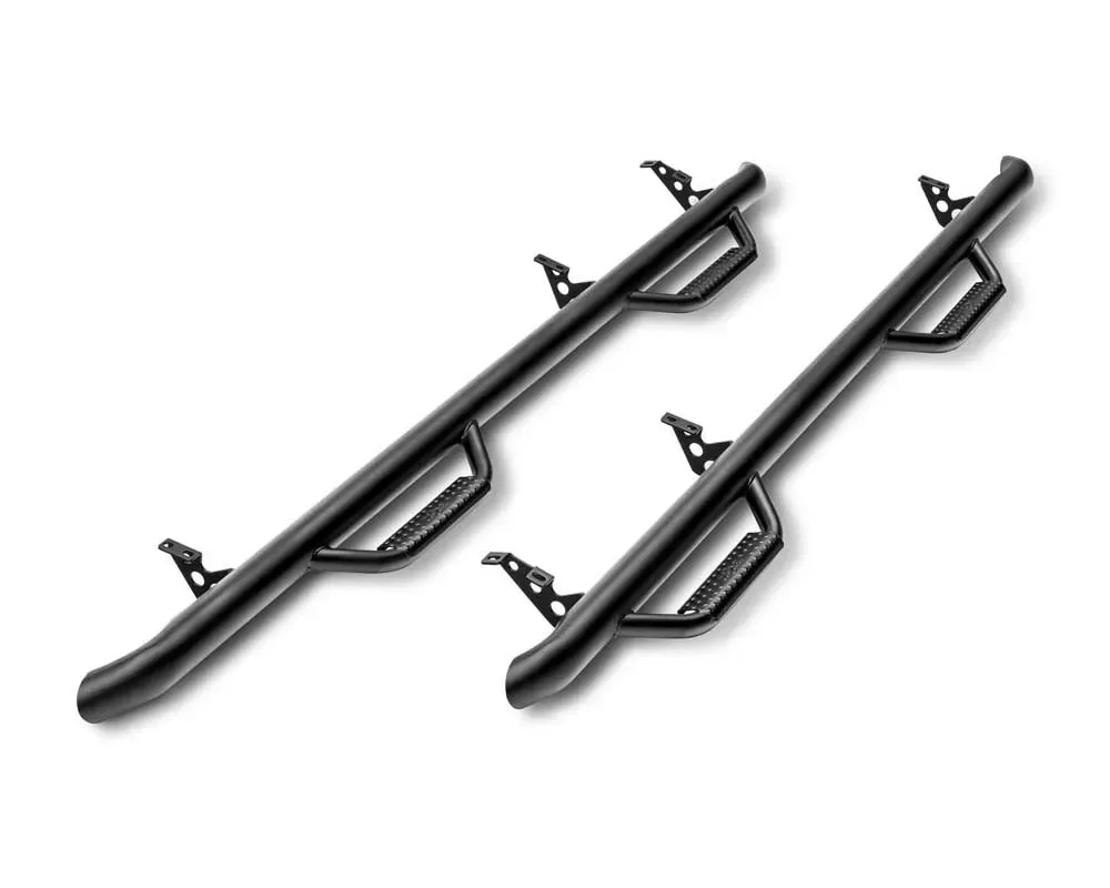 N-Fab Wheel 2 Wheel Nerf Step Textured Black Dodge Ram 1500 Quad Cab 6.4' Bed 2002-2009 - D0289QC-TX