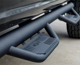 N-Fab Textured Blackk Podium LG & SS Steps Ram 1500 Quad Cab Pickup 2019-2024