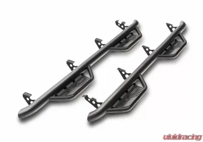 N-Fab Textured Blackk Podium LG & SS Steps Ram 1500 Quad Cab Pickup 2019-2024 - HPD1967QC-TX