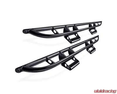 N-Fab 1.75inch Textured Black Cab Length RKR Step System Nissan Frontier Crew Cab 2022-2024 - N224RKRCCS4