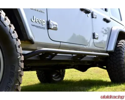 N-Fab Textured Black Cab Length Trail Slider Steps Nissan Frontier Crew Cab 2022-2024 - TSN22CC-TX