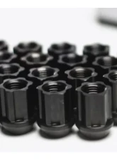 Titan 7 50mm Machined Black 12x1.25 O.W.L. Steel Race Nuts                                     - TASLN50C12125B - Image 2