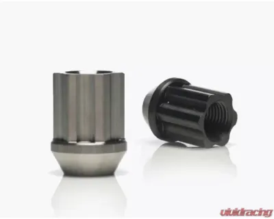 Titan 7 50mm Machined Black 12x1.25 O.W.L. Steel Race Nuts - TASLN50C12125B