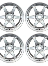 Honda S2000 2000-2009 Wheel Set Titan 7 T-D6 17x9.5 | 17x9.5 5x114.3 Iridium Silver                                     - T7-S2000-TD6-17x9.5-17x9.5-IS - Image 3