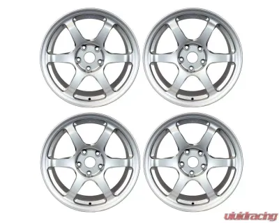 Honda S2000 2000-2009 Wheel Set Titan 7 T-D6 17x9.5 | 17x9.5 5x114.3 Iridium Silver - T7-S2000-TD6-17x9.5-17x9.5-IS