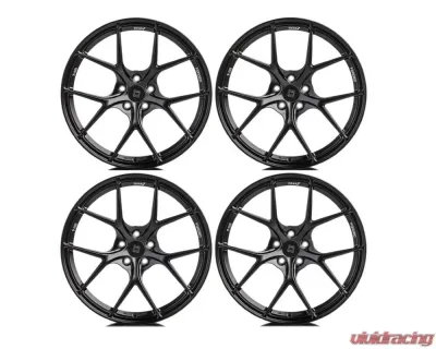 Tesla Model 3 2017+ Wheel Set Titan 7 T-S5 18x8.5 | 18x8.5 5x114.3 Machine Black - T7-M3-TS5-18x8.5-18x8.5-MB