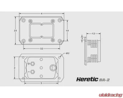 Heretic Studio 2" Light Bar Flood Amber Flush Mount - Pair Pack - 50215