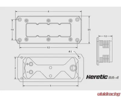 Heretic Studio 4" Light Bar Spot Flush Mount (EA) - 50406