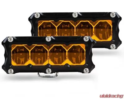 Heretic Studio 4" Light Bar Spot Amber Lens - Pair Pack - 50420