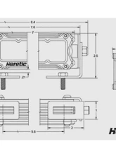 Heretic Studio 6" Light Bar Flood Amber Lens                                     - 50604 - Image 3