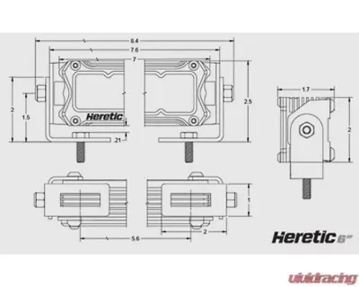 Heretic Studio 6" Light Bar Combo Amber Lens - 50606